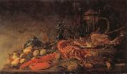 Frans Ryckhals Fruit and Lobster on a Table USA oil painting artist